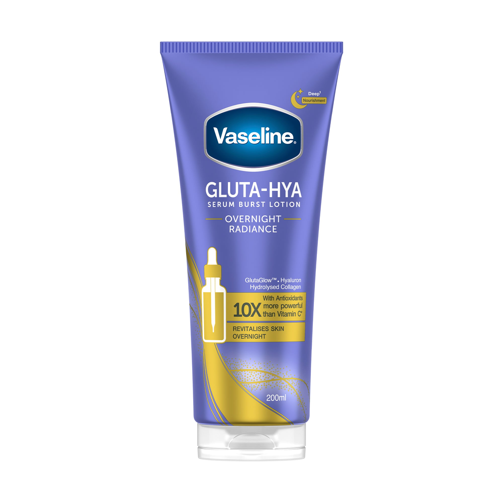 Лосьйон для тіла Vaseline Gluta-Hya Overnight Radiance Serum Burst Lotion, 200 мл